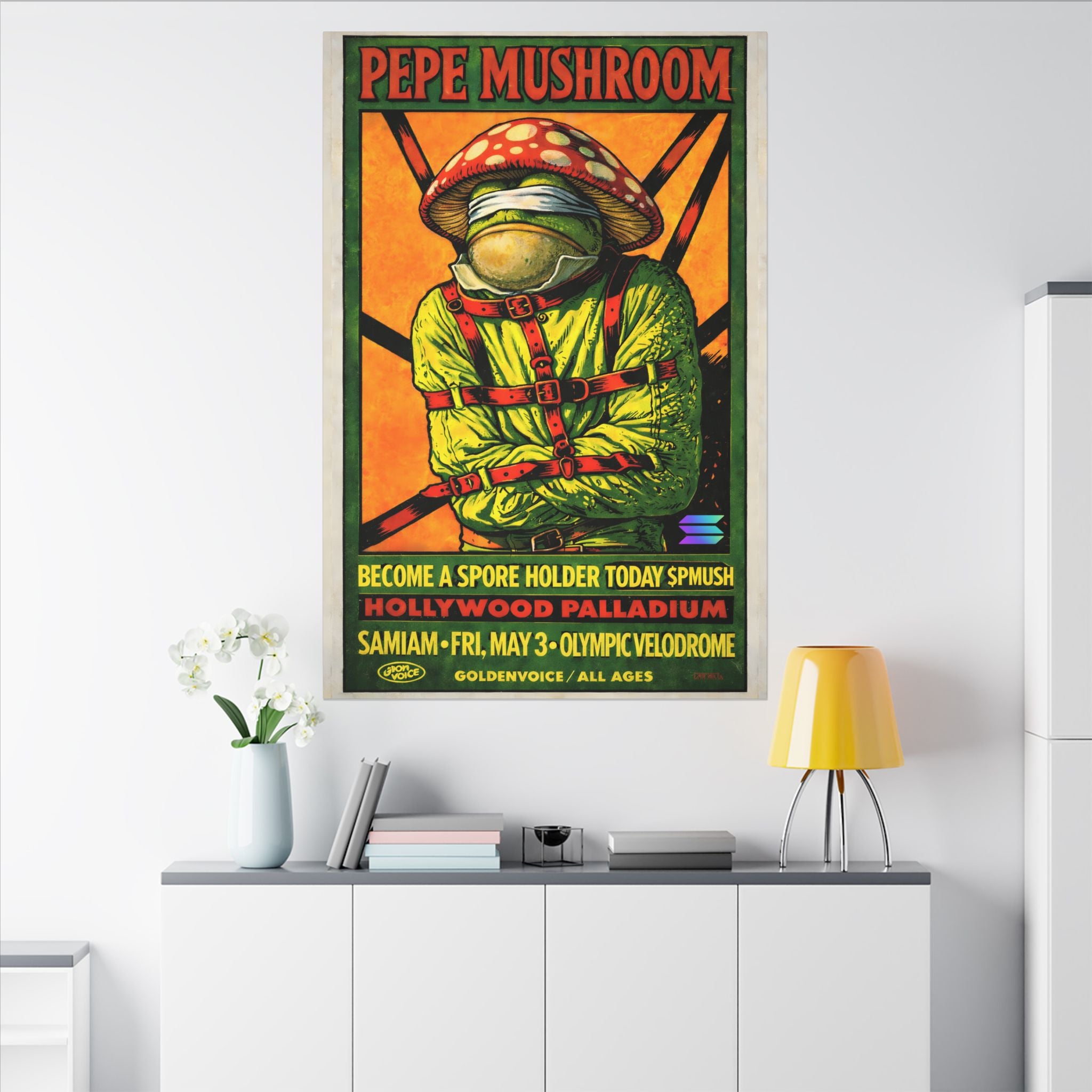 Concert Pepe Mushroom Matte Canvas, Stretched, 0.75" (Multi-Size)